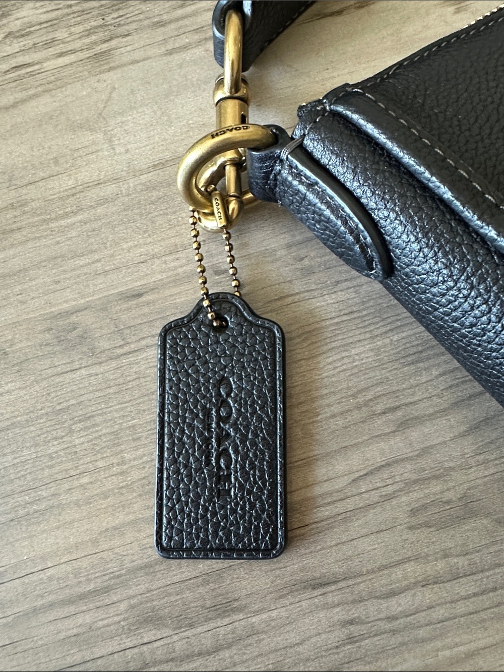 Coach Chaise Black Pebbled Leather Crossbody with Gold Hardware - Picture 4 of 16